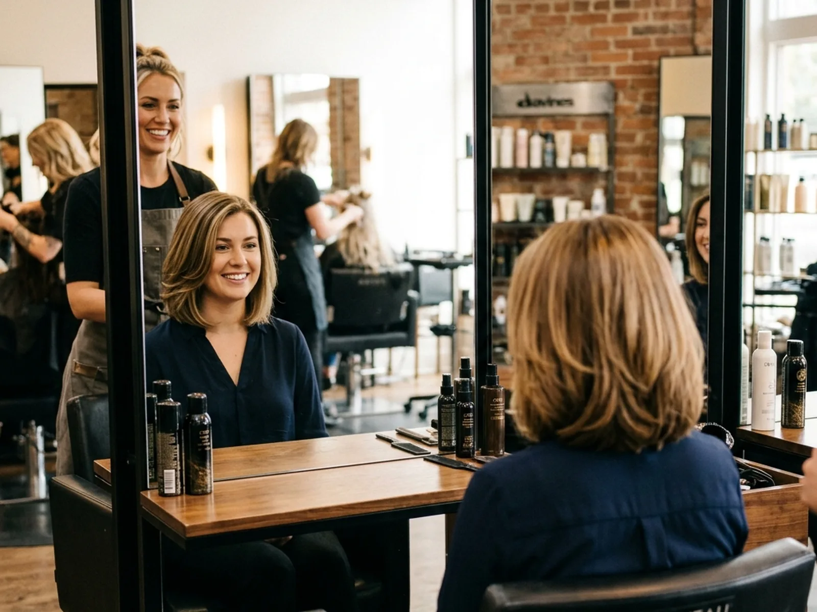 Fresh haircut result at a Canadian salon