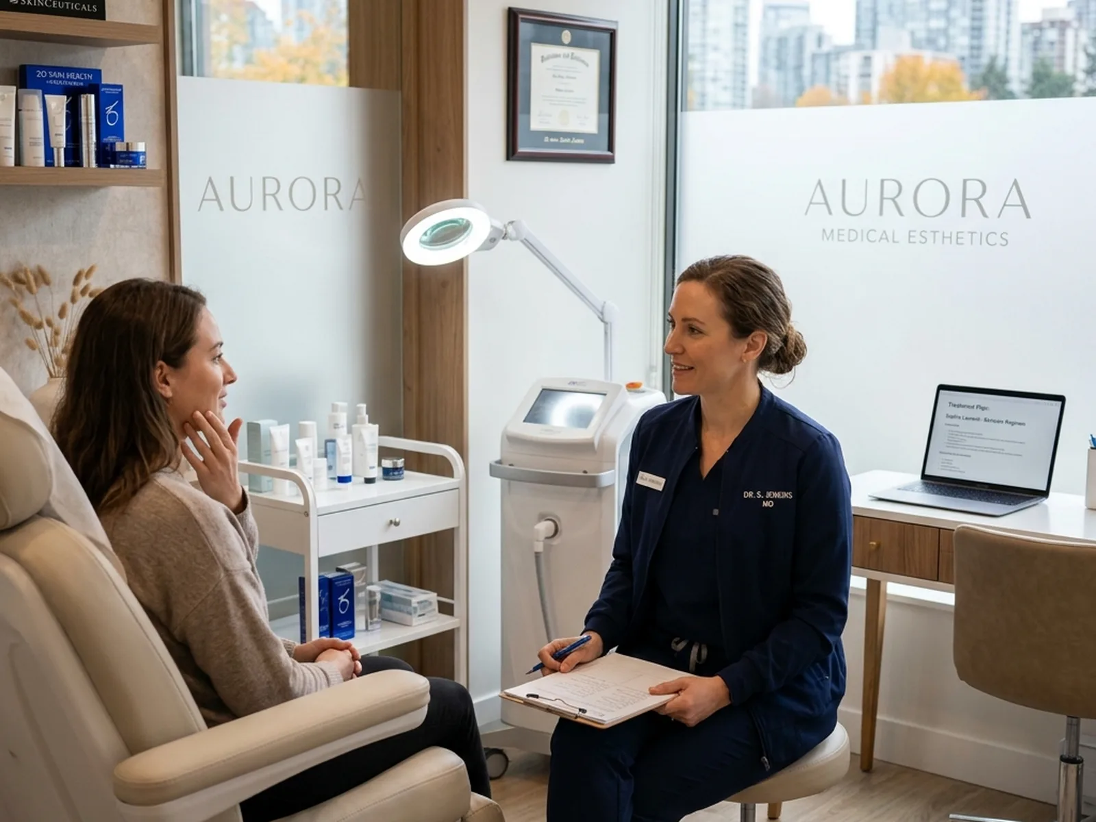 Medical spa consultation at a Canadian clinic