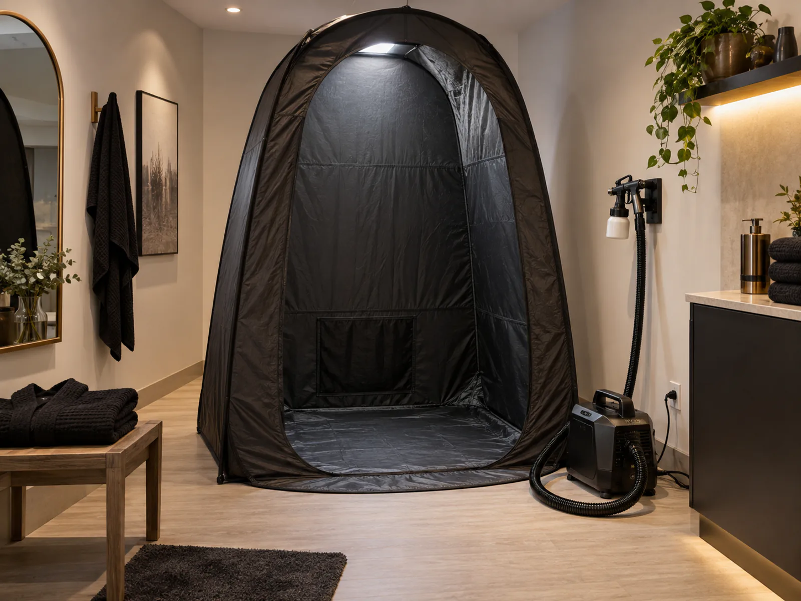 Combien de temps de séchage pour un spray tan ? Douche et préparation article illustration