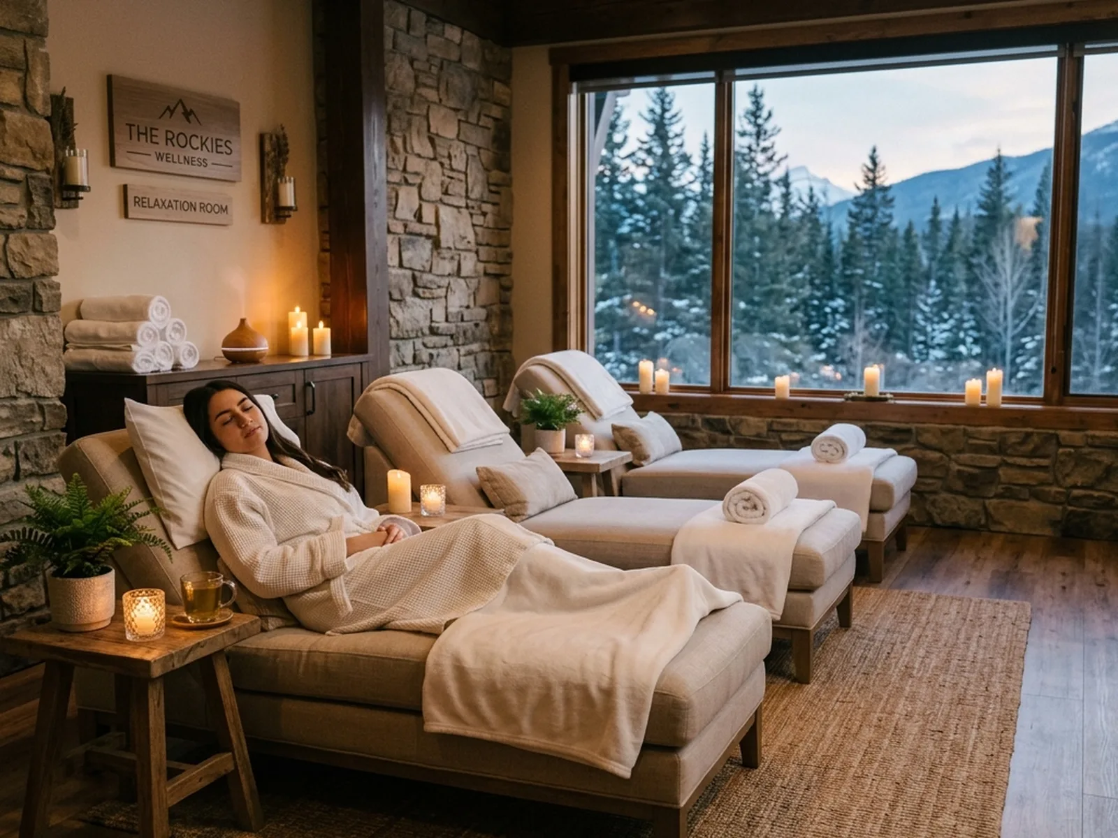 Spa relaxation room at a Canadian wellness centre